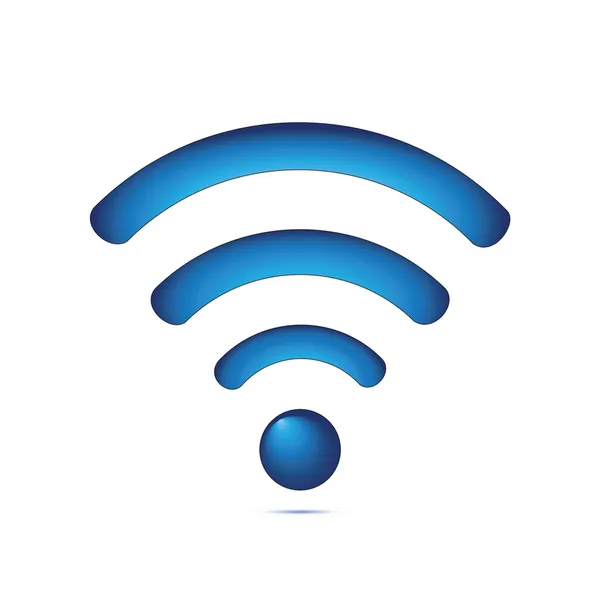 Simbolo wireless blu (wifi ) Vettoriali Stock Royalty Free
