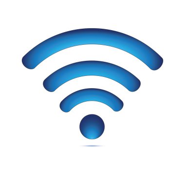 Mavi kablosuz simgesini (Wi-fi)