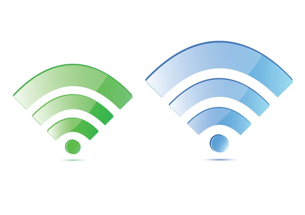 Symboles sans fil légers (icônes Wi-Fi ) — Image vectorielle