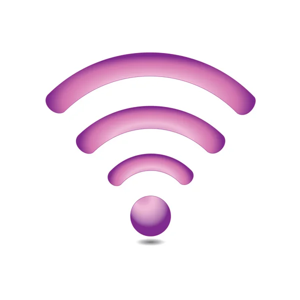 Icona wireless rosa (Wi-Fi ) — Vettoriale Stock