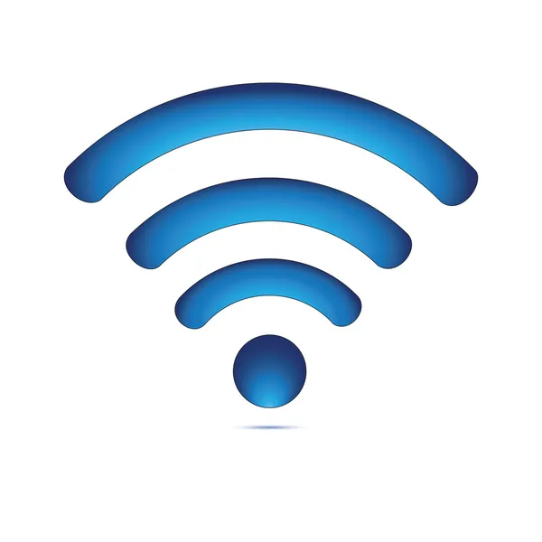 Icona wireless blu (Wi-Fi ) Vettoriale Stock