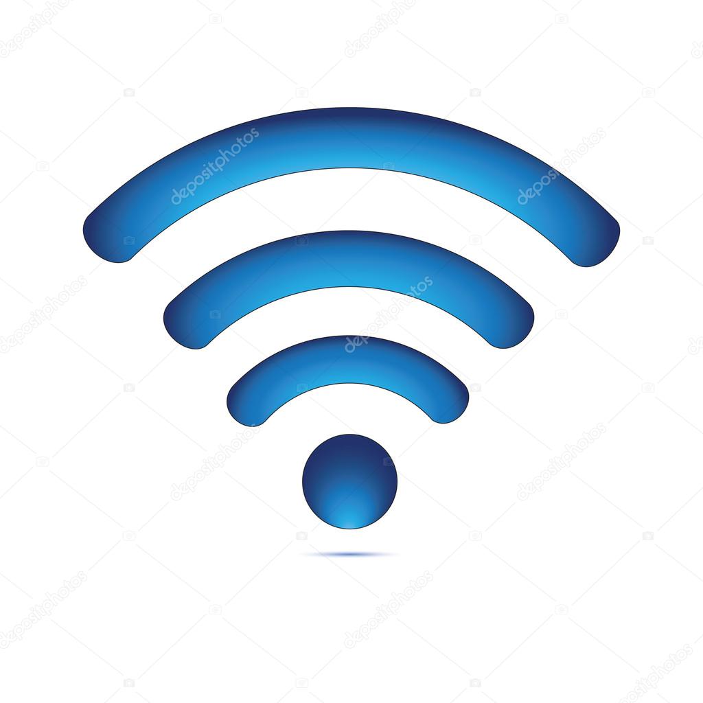 Blue wireless icon (Wi-fi)