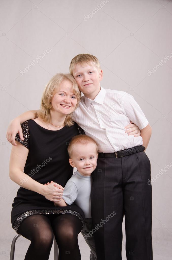Mother And Two Sons Stock Photo C Madhourses 47094741