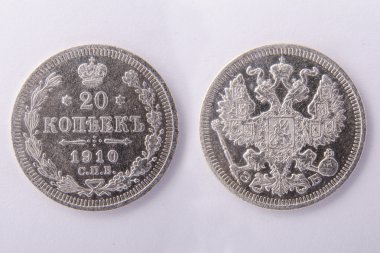 1910 yılında 20 kuruş Rusça sikke