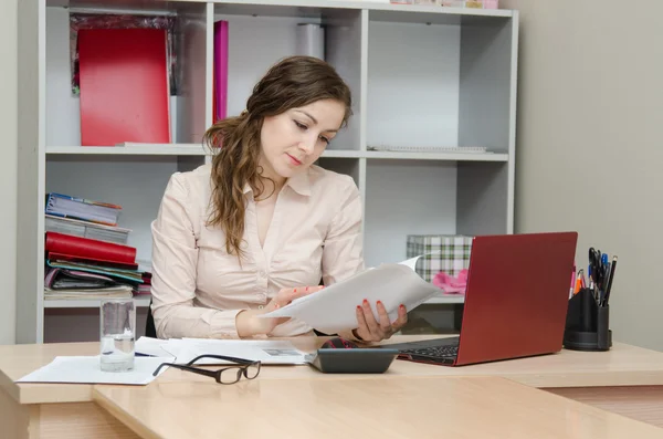 Director of reading an important document — Stock Photo, Image