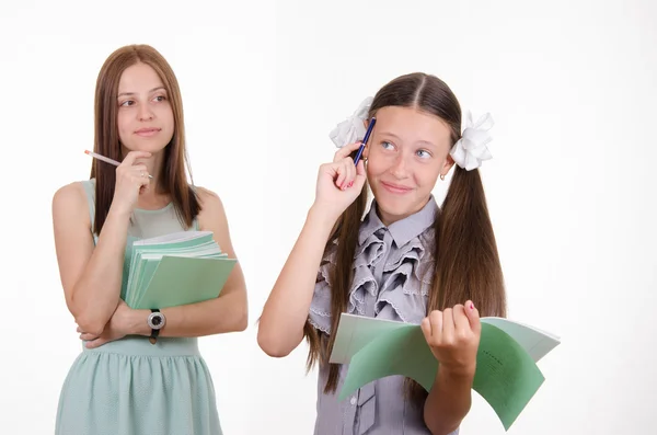 Trainee dachte beim Beantworten einer Frage — Stockfoto