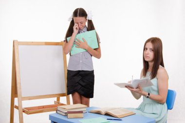 Trainee received low marks for not knowing lesson topic clipart