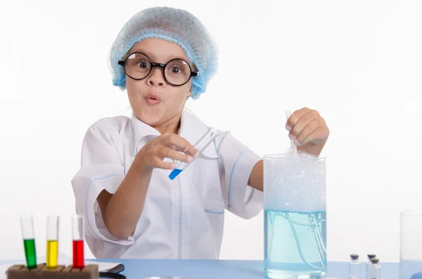 Funny Girl chemist — Stock Photo, Image