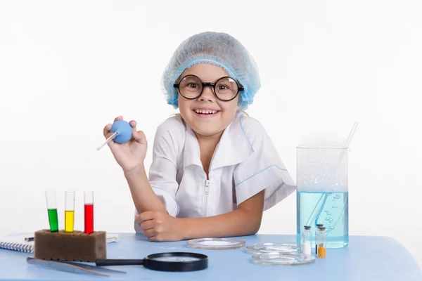 Cheerful young chemist — Stock Photo, Image