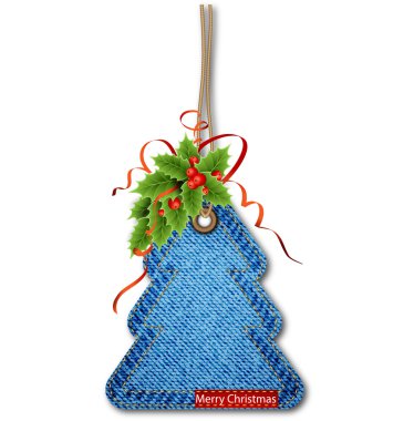 kot Noel ağacı etiketi