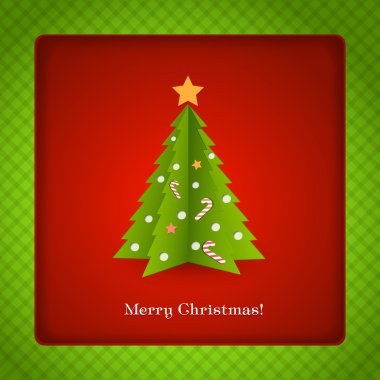 Yeşil çerçeve Noel ağacı