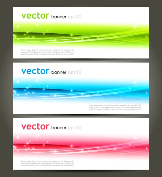 Banner con tre colori — Vettoriale Stock