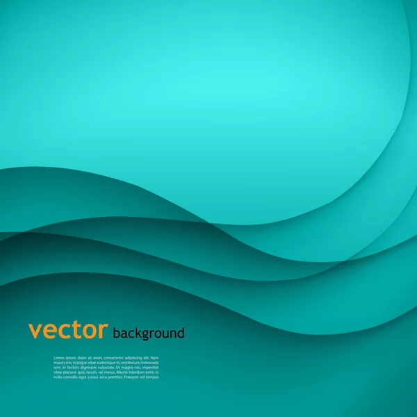 抽象蓝色波浪的背景 — 图库矢量图片