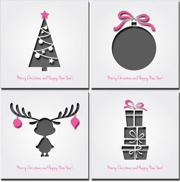 Noel simgeler kümesi. vektör çizim.