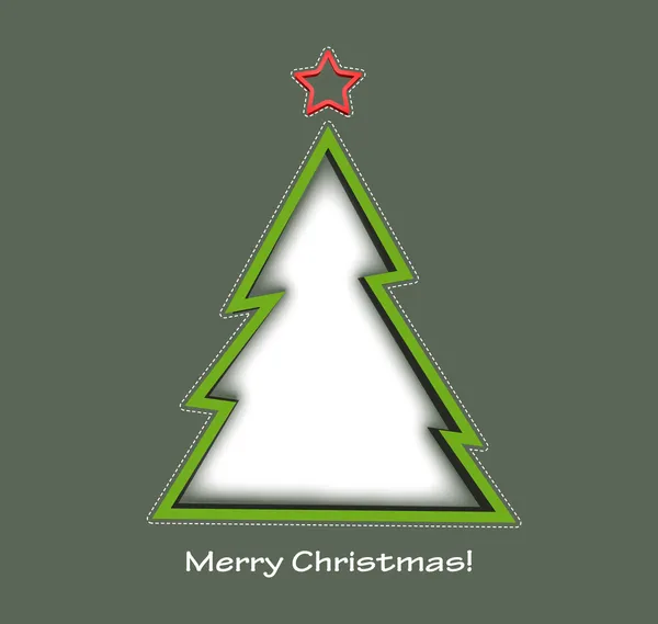 Albero di Natale su sfondo grigio — Vettoriale Stock