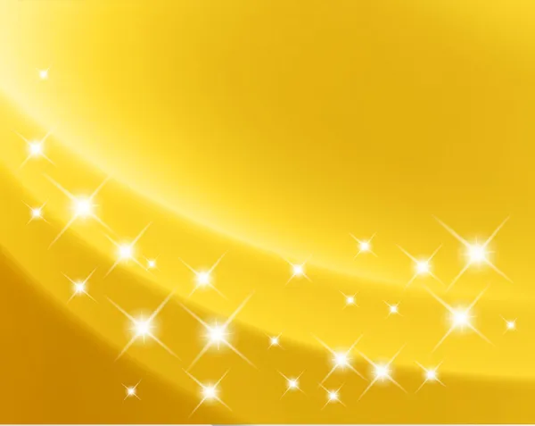 抽象的なゴールド星空の背景 — ストックベクタ