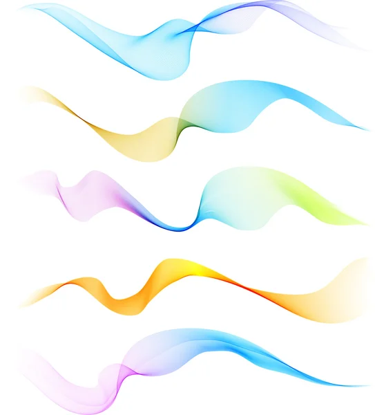 Set of color blend wave — Stock Vector