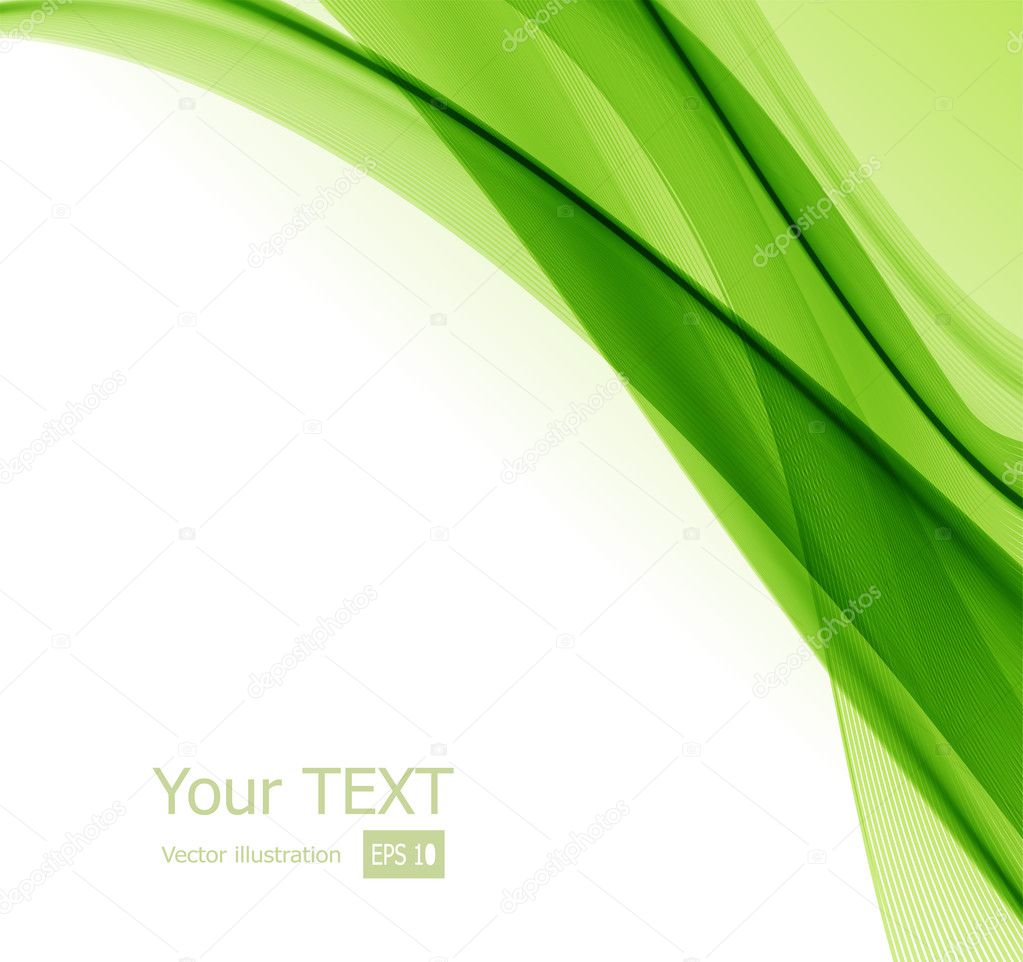 Abstract background with green curves