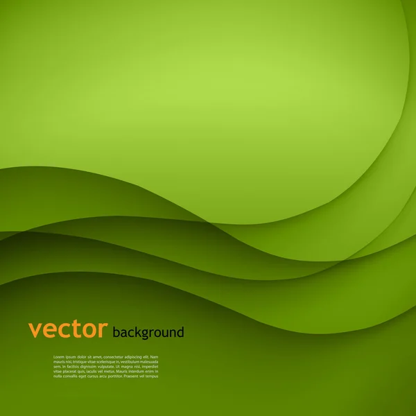 Abstract green waved background — Stock Vector