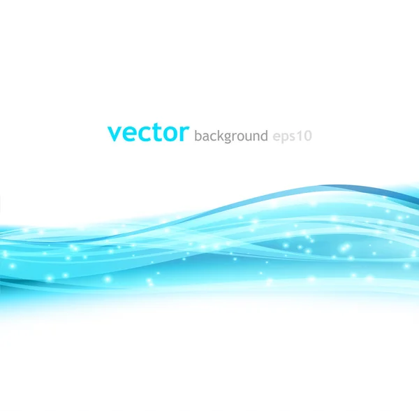 Banner azul e branco abstrato — Vetor de Stock