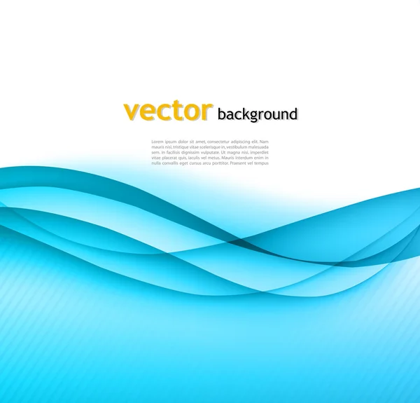 Banner azul y blanco abstracto — Vector de stock