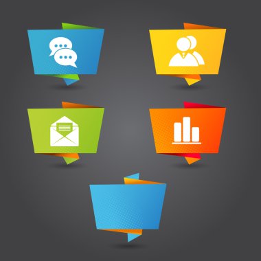 Origami iletişim afiş klasörü