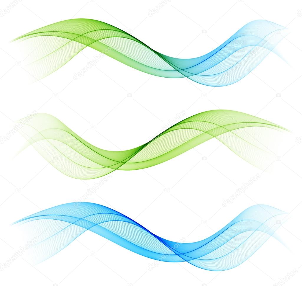 Abstract color wave design element