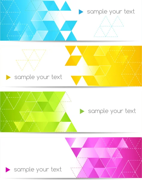 Set van abstracte banner met vierkante vormen — Stockvector