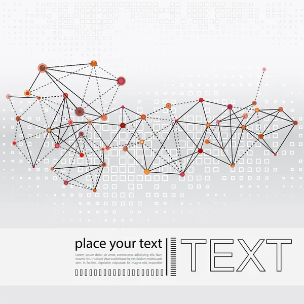 Molecuul en communicatie achtergrond — Stockvector