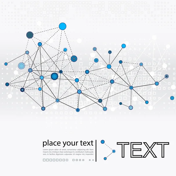 Molécula e fundo de comunicação — Vetor de Stock