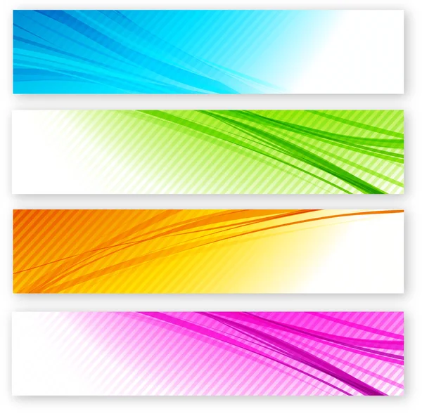 Ensemble de bannière de couleur — Image vectorielle