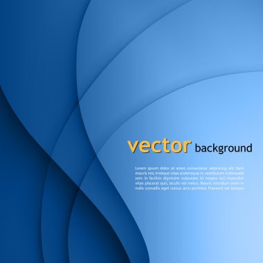 Blue smooth twist light lines vector background.