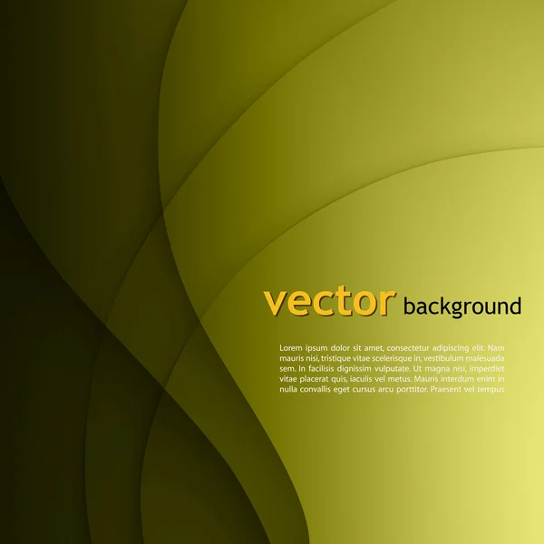 Verde suave giro líneas de luz vector de fondo . — Vector de stock