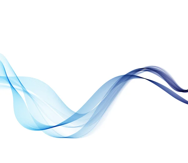 Fond abstrait avec vague de fumée bleue — Image vectorielle