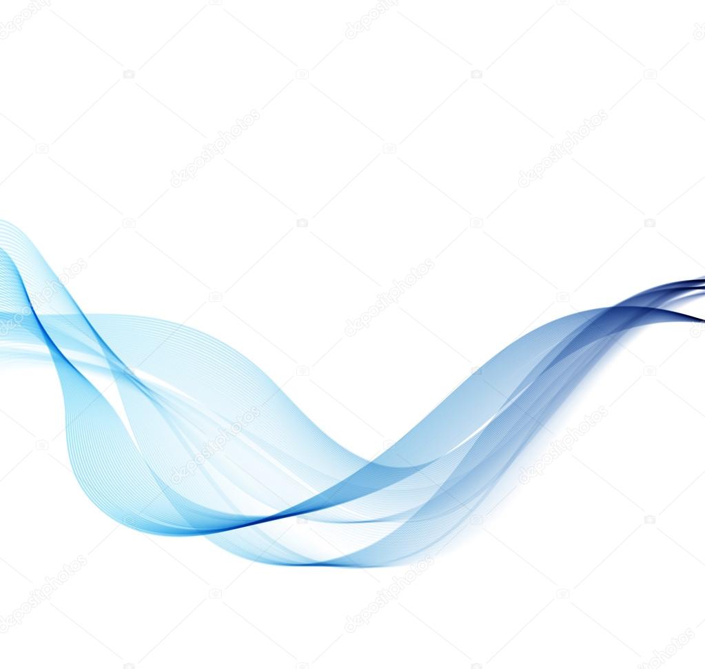 Abstract background with blue smoke wave