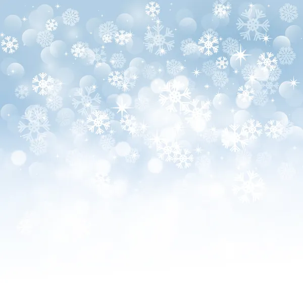 Navidad copos de nieve fondo — Vector de stock