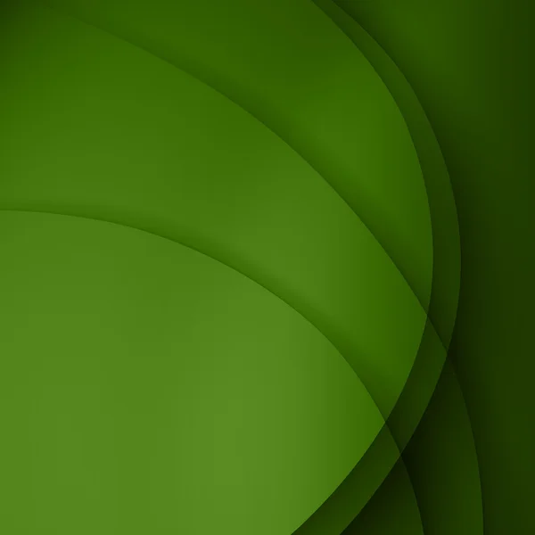 Verde suave giro líneas de luz vector de fondo . — Vector de stock