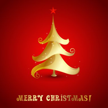 Vektör neşeli Noel ağacı arka plan