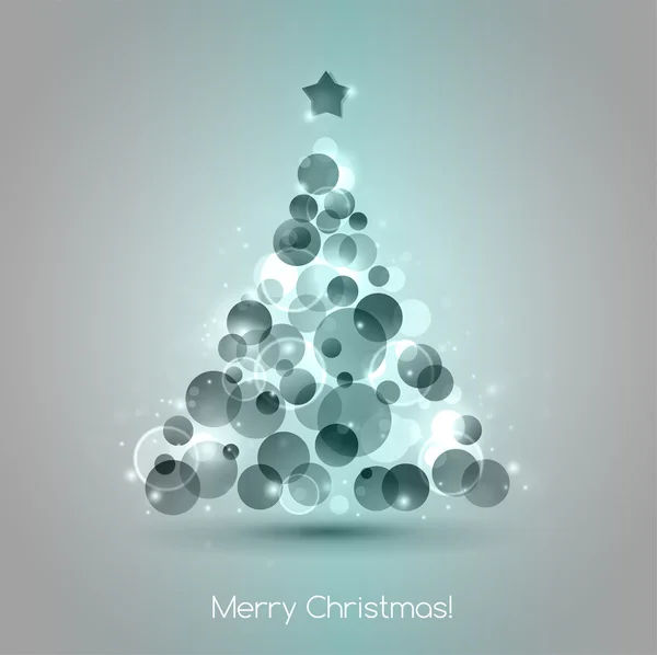 Vecteur Joyeux Noël arbre fond — Image vectorielle