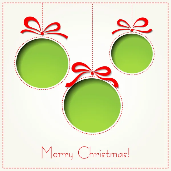 Tarjeta de felicitación Vector Merry Christmas Paper — Vector de stock