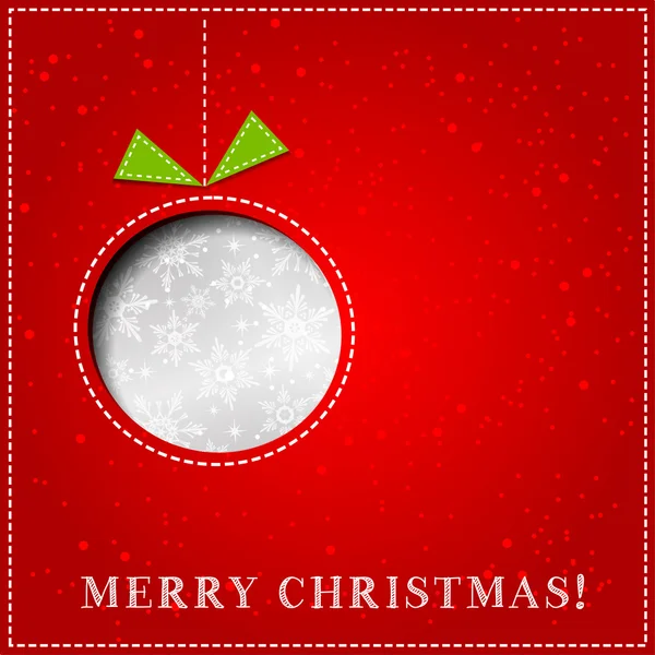 Tarjeta de felicitación Vector Merry Christmas Paper — Vector de stock