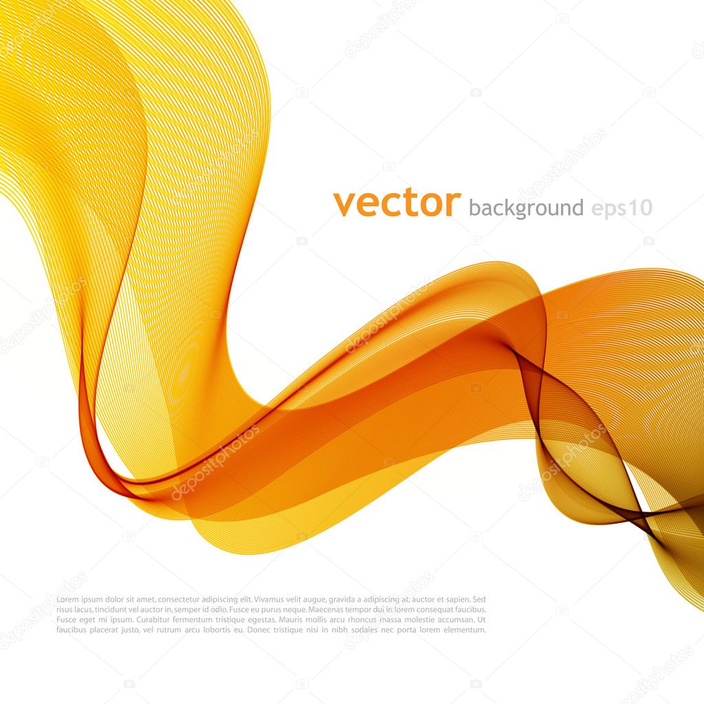 Abstract colorful background with orange wave