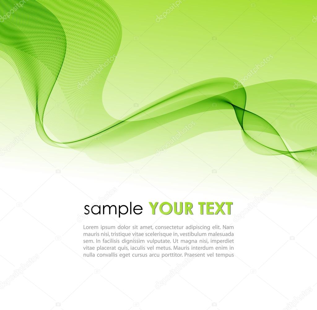 Abstract colorful background green smoke wave
