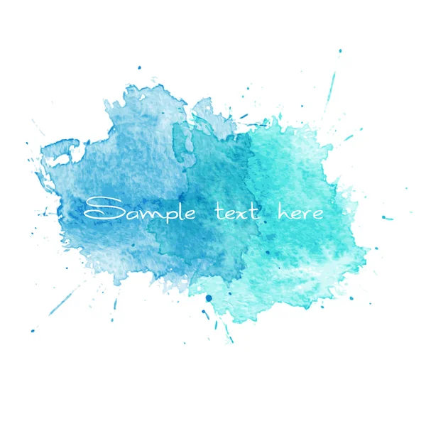 Blauwe aquarel splatters. vector — Stockvector