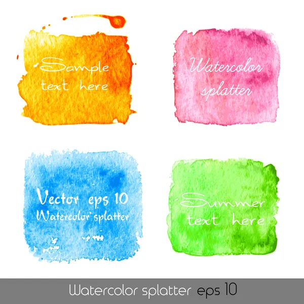 Watercolor splatters. Vector — Stock Vector