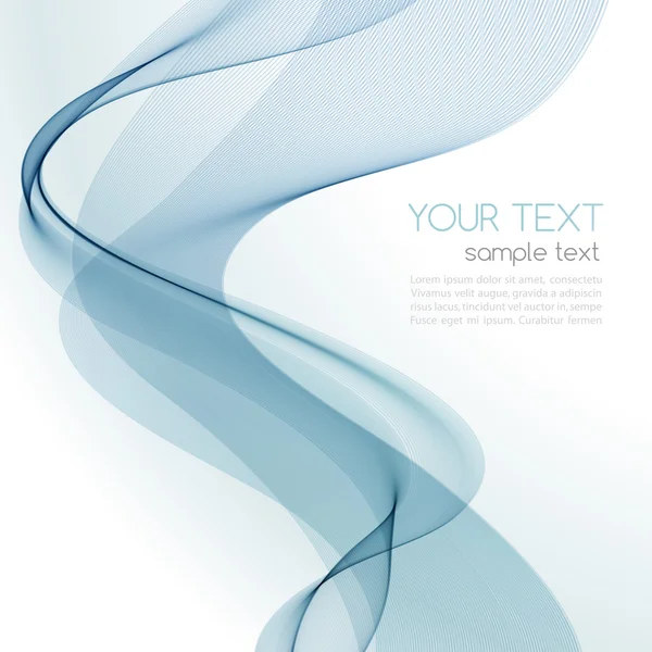抽象的なカラフルな背景の青い煙波 — ストックベクタ