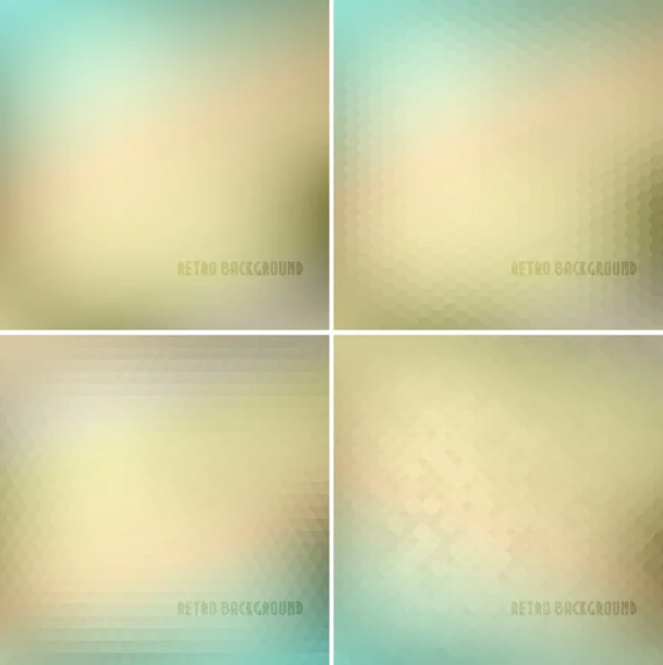 Retro colorful backgrounds collection — Stock Vector