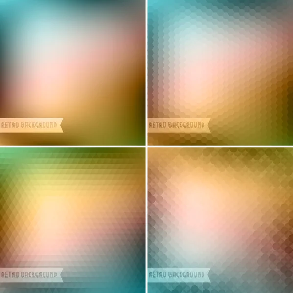 Retro colorful backgrounds collection — Stock Vector
