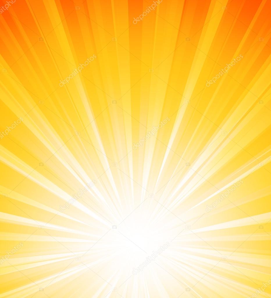 Orange summer sun light burst