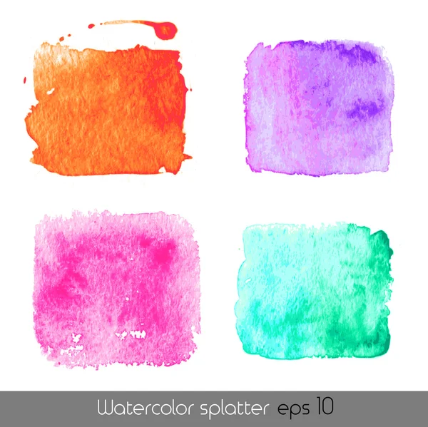 Aquarel splatters. vector — Stockvector